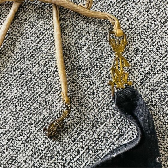 VTG Y2K Christian Audigier 2PC Bikini Sz L Rasta Leaf Print Gold Chain Luxe Swim - Picture 5 of 9